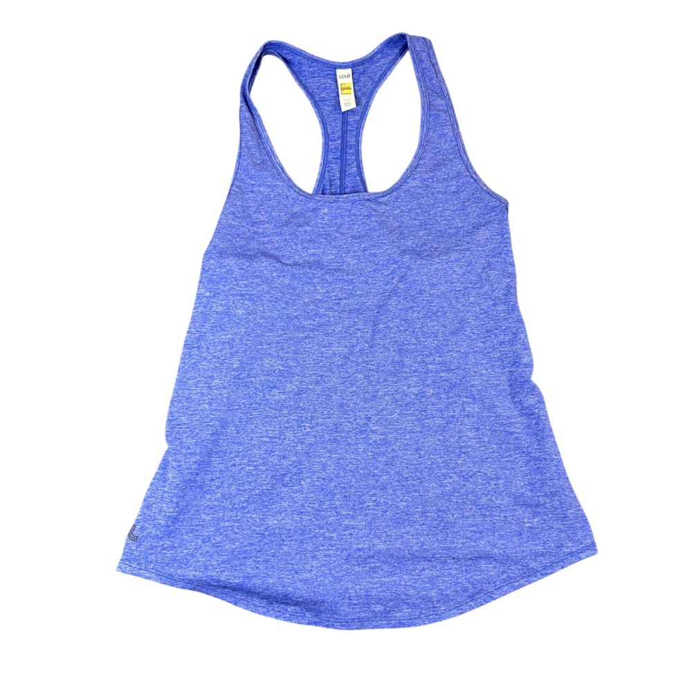 Lole Womens Racerback Athletic Tank Top Blue Heathered Activewear Yoga Gym M